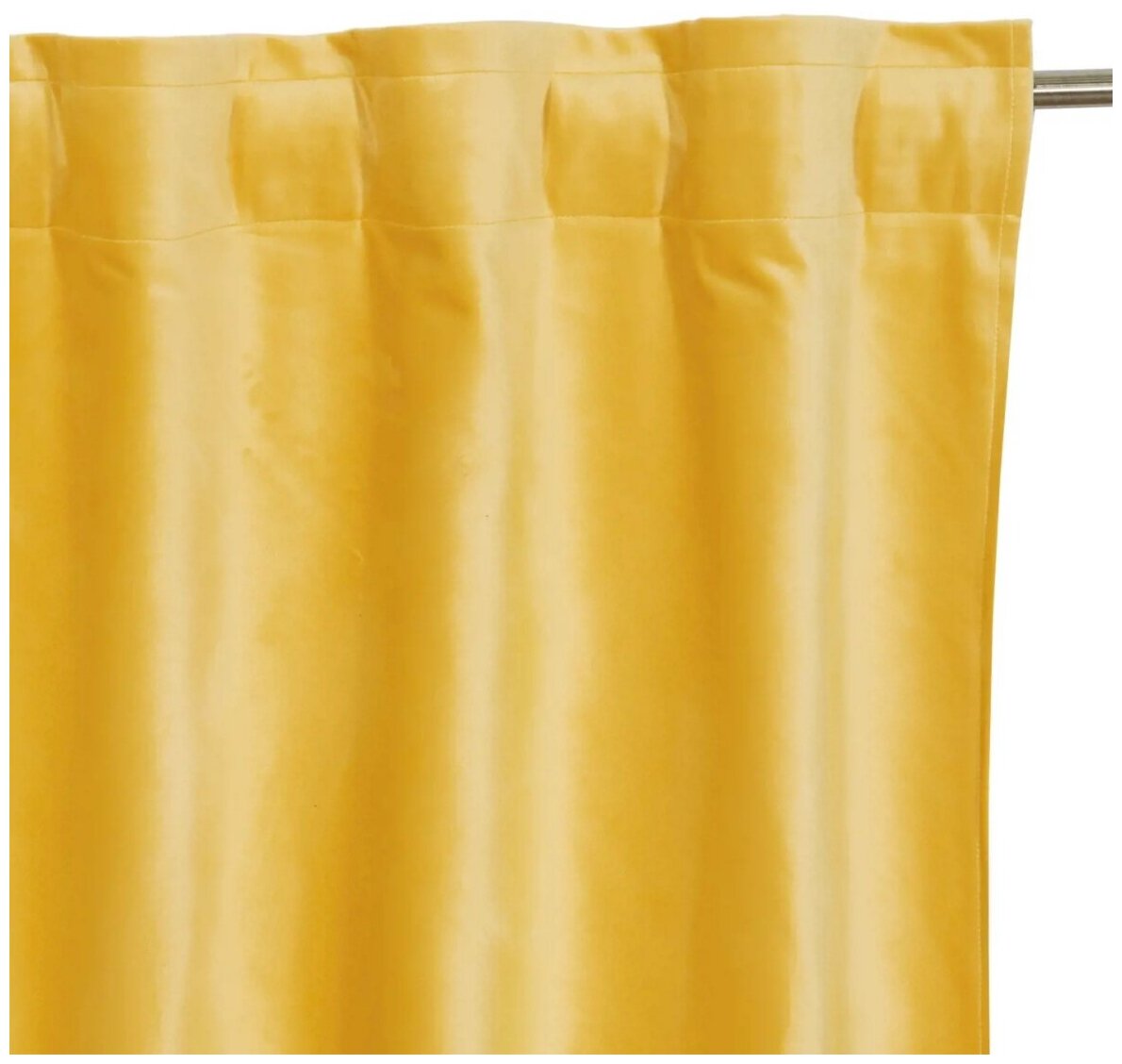 Штора на ленте со скрытыми петлями блэкаут Inspire Annalise 200x280 см цвет жёлтый Solemio 1 - фотография № 3