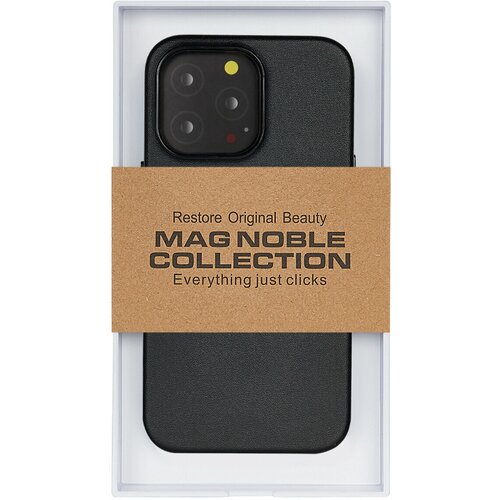 Чехол с MagSafe для iPhone 12 Pro Max MAG NOBLE COLLECTION-Чёрный чехол для телефона guess saffiano collection with ring stand для iphone 12 12 pro guhcp12mrssabk чёрный