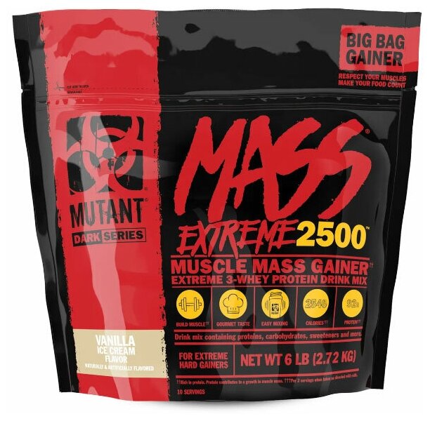 Mutant Mass Extreme 2500 (2720 гр) - Ванильное Мороженое