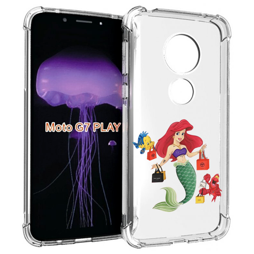 Чехол MyPads модная-русалка женский для Motorola Moto G7 Play задняя-панель-накладка-бампер