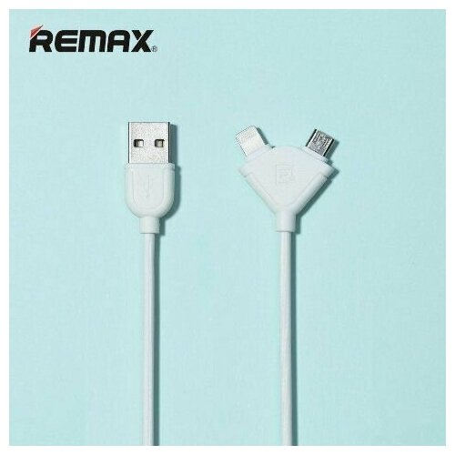 Кабель для Iphone (8 pin) и Micro USB (2в1) Remax (1 метр) Souffle RC-031T