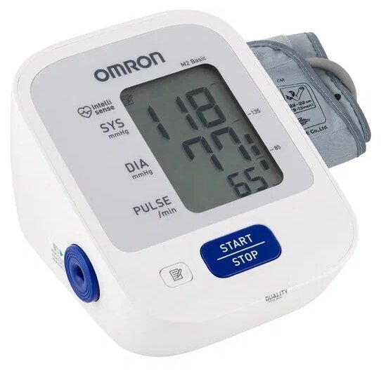 Тонометр OMRON M2 Basic (HEM-7121-RU) NEW без адаптера, манжета среднего размера 22-32см