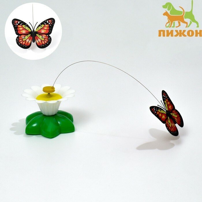 Интерактивная игрушка-дразнилка для кошек "Бабочка" 9459046