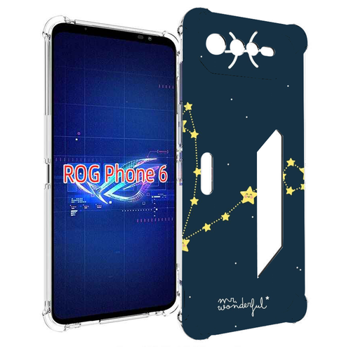 Чехол MyPads знак зодиака рыбы 1 для Asus ROG Phone 6 задняя-панель-накладка-бампер чехол mypads знак зодиака рыбы 3 для asus rog phone 6 задняя панель накладка бампер
