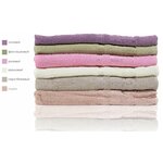 Бамбуковое полотенце с вышивкой (1 шт) Sarmasik Swan (лиловый), Полотенце 70x140 - изображение