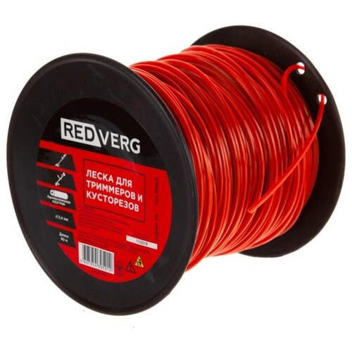 леска для триммера redverg д 2 4мм 90м круглая Леска (корд) RedVerg 6632729 2.4 мм 90 м 2.4 мм