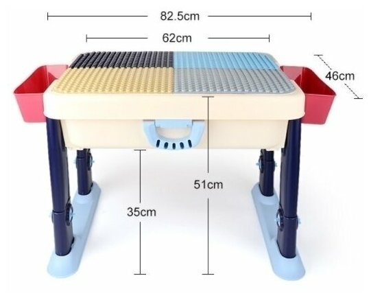 Многофункциональный стол парта для учёбы и творчества / Стол для лего / Стол детский / Стол для конструктора - фотография № 7
