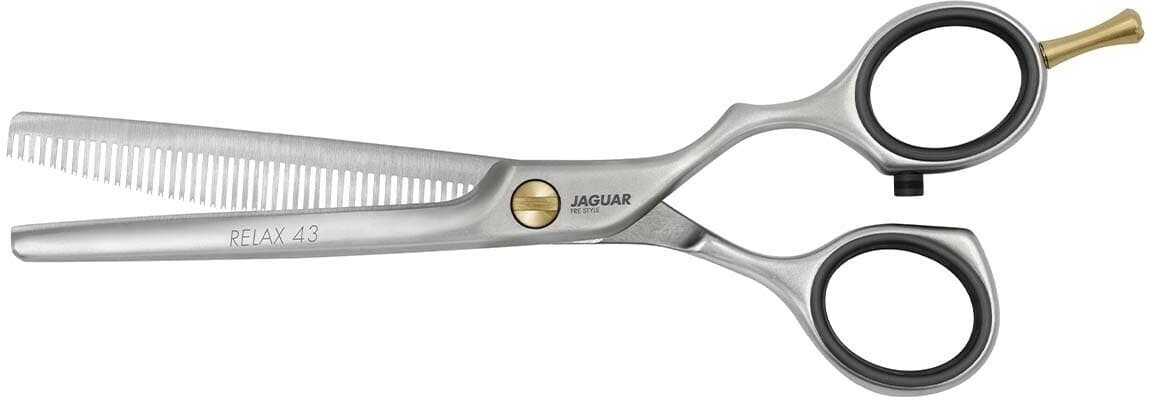 Парикмахерские ножницы JAGUAR Pre Style RELAX 43 филировочные (43 зубца) эргономичные 6,0", серебристые 83960