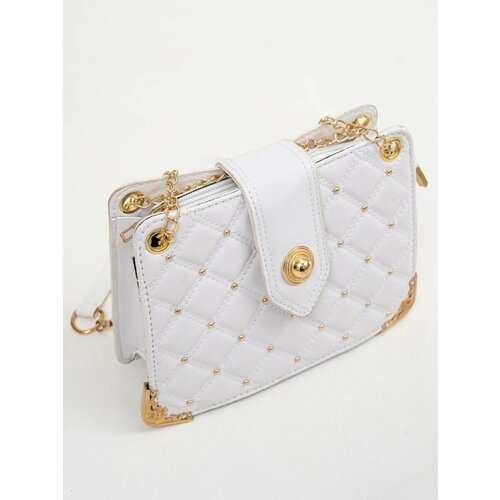 Сумка  клатч  классическая, внутренний карман, белый