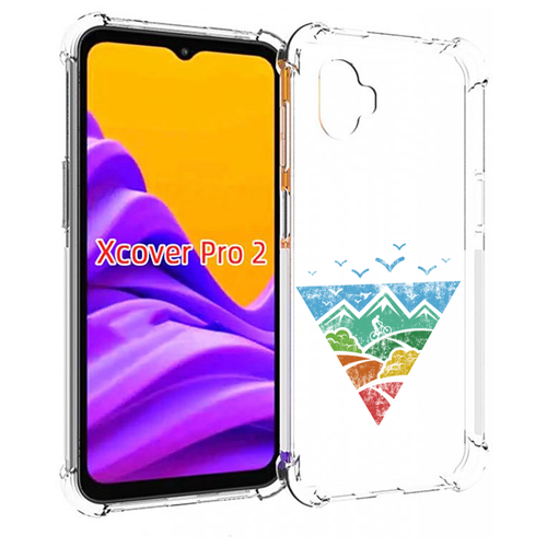 Чехол MyPads Лес земля море чайки для Samsung Galaxy Xcover Pro 2 задняя-панель-накладка-бампер