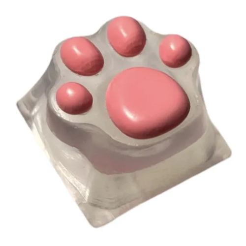 Кейкап Лапка с розовой подушечкой для механической клавиатуры mp keycap rose blue keycap cherry profile dye sublimation thick pbt keycaps mx switch mechanical keyboard keycap