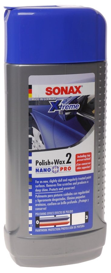 Воск для автомобиля SONAX №2 универсальный Xtreme NanoPro