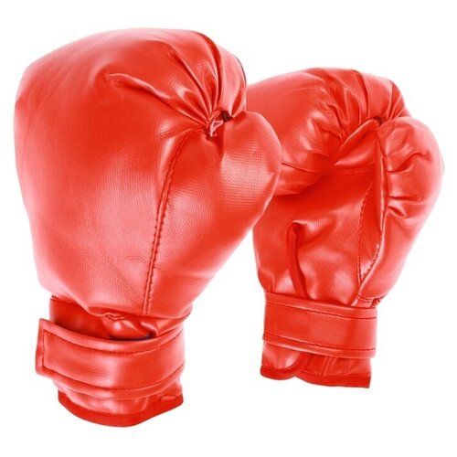 перчатки боксерские детские цвет красный Перчатки боксерские КНР детские PVC, цвет красный (3907896)