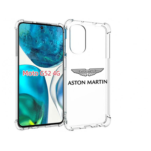 Чехол MyPads Aston-Martin мужской для Motorola Moto G82 / Moto G52 задняя-панель-накладка-бампер