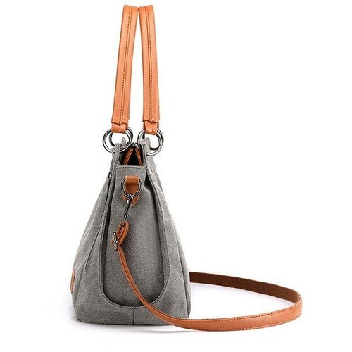 Сумка тоут Porfetto, фактура вязаная, серый/темно-серый