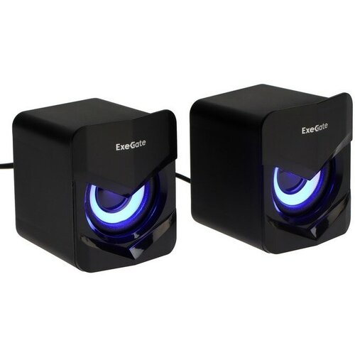 Компьютерные колонки 20 ExeGate Accord 200 2х3Вт USB подсветка черные 264000₽