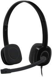 Проводные наушники Logitech Stereo Headset H151, черный