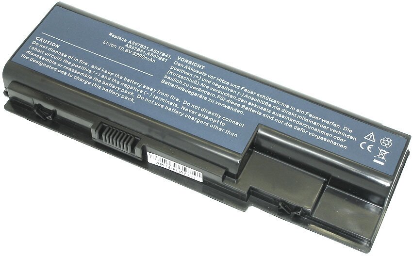 Аккумуляторная батарея для ноутбука Acer Aspire 5520, 5920, 6920G, 7520 11.1V 5200mAh OEM черная