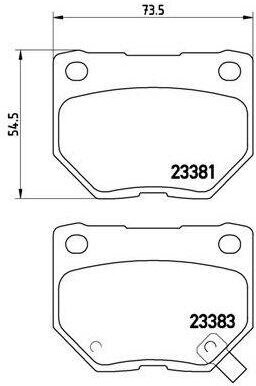 Колодки тормозные дисковые задние для автомобилей Subaru Impreza (GG/GD) (00-) (PF 4095) TRIALLI