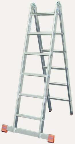 Изображение товара Шарнирная двусторонняя стремянка Krause MONTO TRIMATIC, 12 (2х6) ступеней, высота: 3,6 партномер 129901