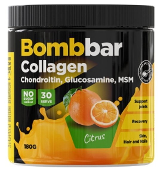 Препарат для укрепления связок и суставов BOMBBAR Collagen. Chondroitin Glucosamine MSM