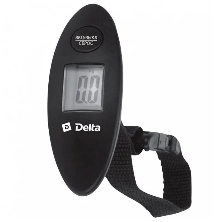 Весы безмен электронный DELTA D-9100 черный : 40 кг, цена деления 100 г(100)