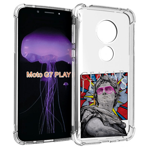 Чехол MyPads крутая статуя свободы для Motorola Moto G7 Play задняя-панель-накладка-бампер