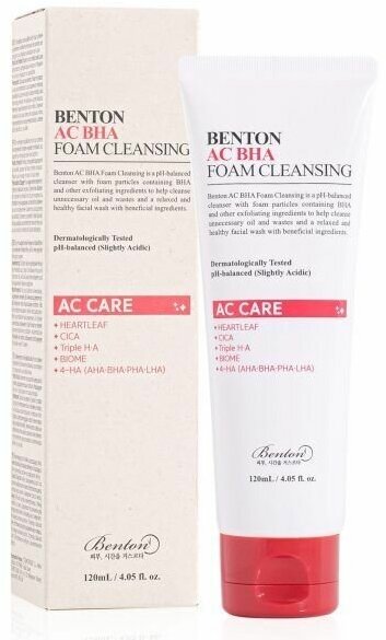 Benton Гель-пенка с салициловой кислотой AC BHA Foam Cleansing 120мл