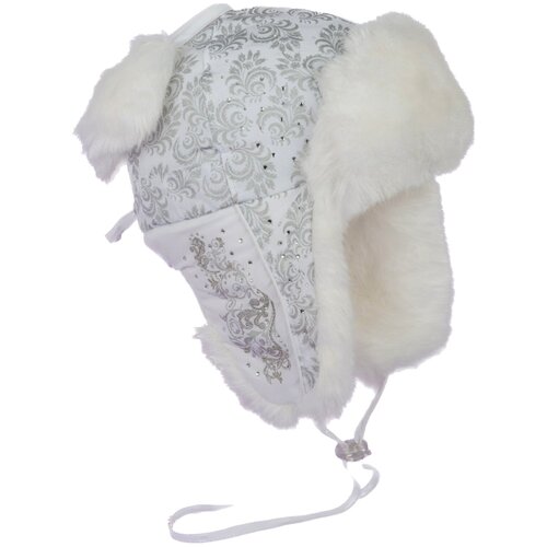 фото Шапка ушанка tutu зимняя, подкладка, размер 54-56, белый, серый