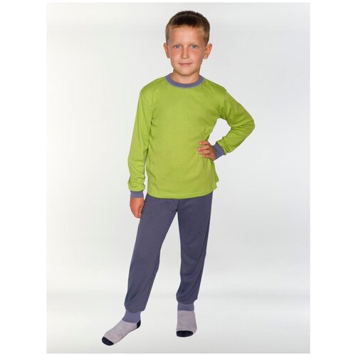 Пижама для мальчика серо-зелёного цвета 74962-МС22 40/158