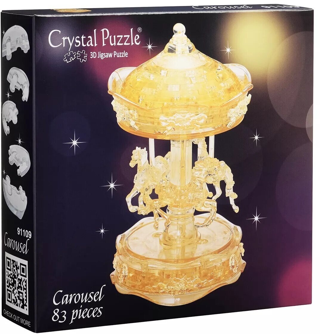 Головоломка 3D Crystal Puzzle Золотая Карусель цвет: желтый - фото №13