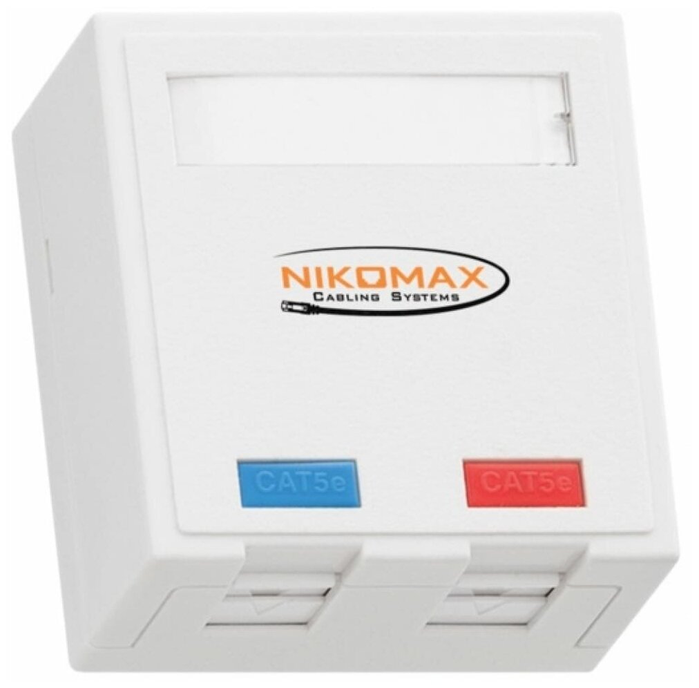 Розетка NIKOMAX NMC-WO2UD2-FT-ST-WT не экранированная настенная на модулях серии FT 2 порт (NMC-WO2UD2-FT-ST-WT)