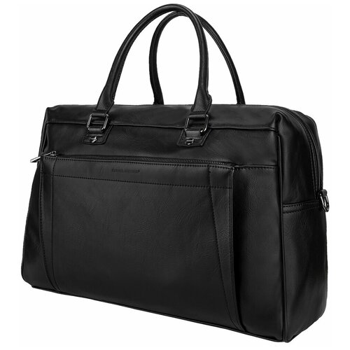 Стильная, влагозащитная, надежная и практичная мужская сумка из экокожи David Jones 686605K/BLACK