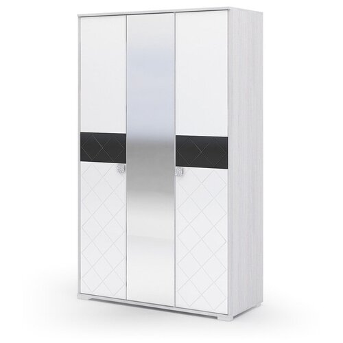 Шкаф Сальма ШК 023 Белый глянец/Дуб анкор светлый