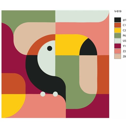 Картина по номерам V-619 Тукан арт, 80x80 см картина по номерам v 619 тукан арт 80x80 см