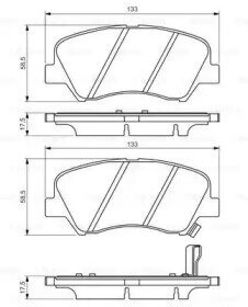 Колодки тормозные BOSCH 0986494563