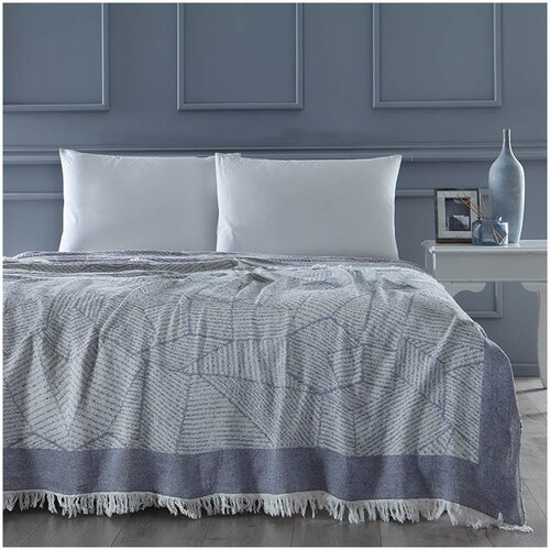 Плед LINENS PIKE/200х220/ DAHLIA, синий