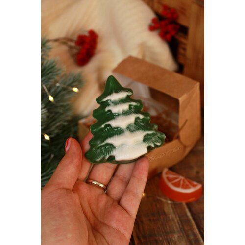 Натуральное мыло ручной работы елка в подарок на Новый Год в подарочной упаковке
