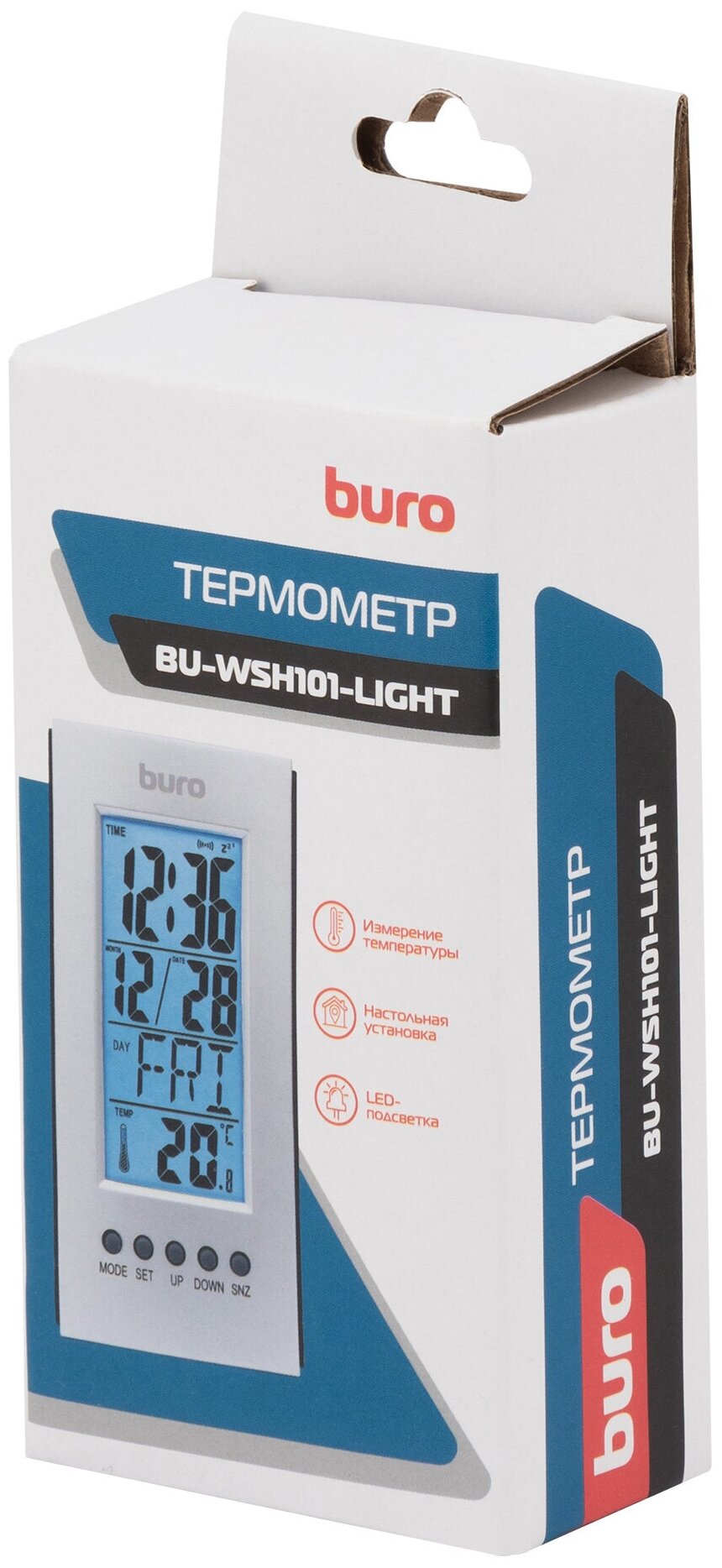 Термометр Buro BU-WSH101-LIGHT серебристый - фотография № 6