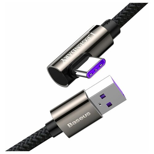 Кабель Baseus Legend Series Elbow Fast Charging Data Cable USB - Type-C 66W 1m Чёрный (CATCS-B01)