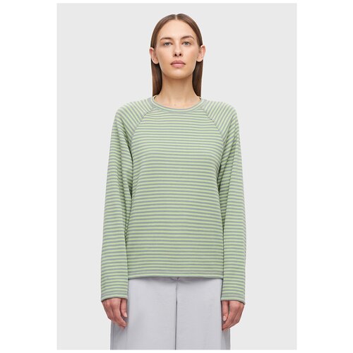 Лонгслив  STUDIO 29, прямой силуэт, круглый вырез,  размер XXS (40), зеленый