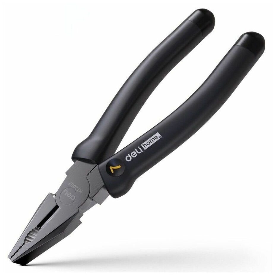Комбинированные плоскогубцы Home Series Black Deli HT2007 180мм эксклюзивный дизайн рукоятка софттач пластик подарочная упаковка