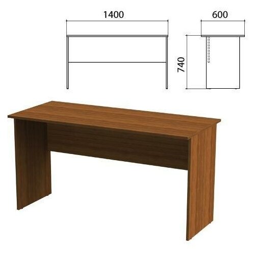 Стол письменный Эко, 1400х600х740 мм, орех, 400746-19