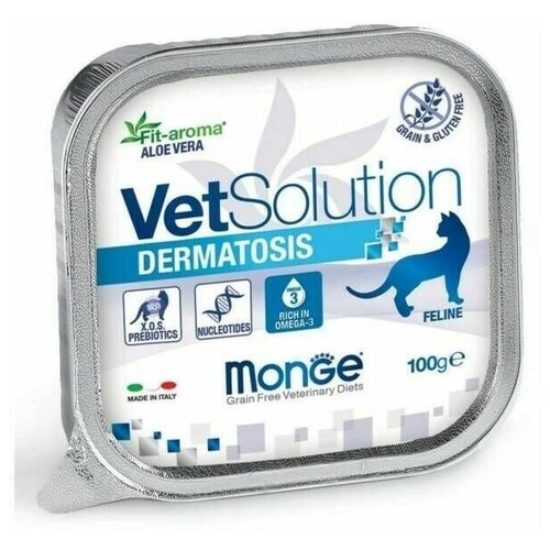 Консервы для кошек Monge VetSolution Cat Dermatosis Монж Дерматозис 6 шт х 100 г.