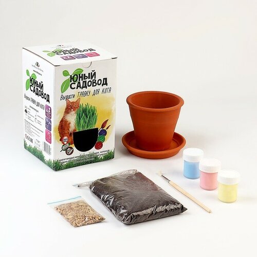 БрикНик Набор «Юный садовод» «Травка для кота»