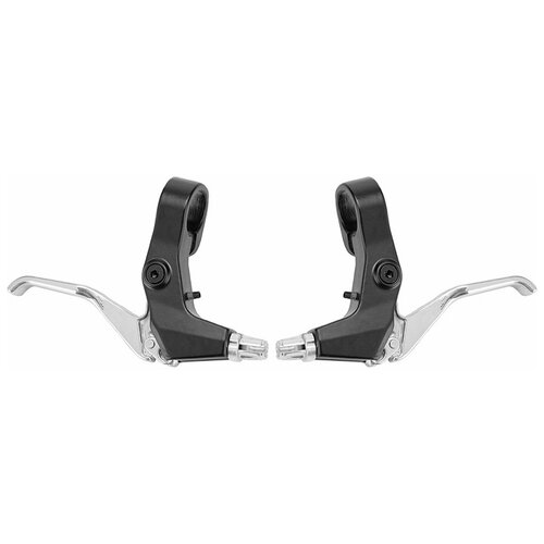 фото Ручки тормоза vl-320dg под 2,5 пальца алюминиевые, черно-серебристые stels