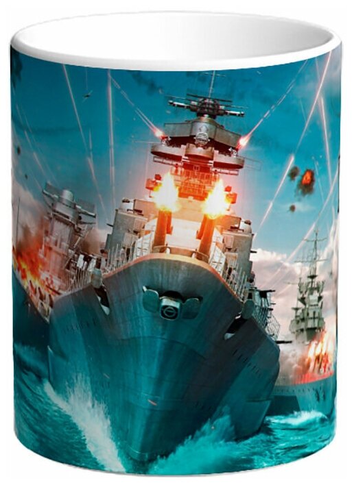 Кружка "World of warships" Морское сражение ( Мир кораблей)