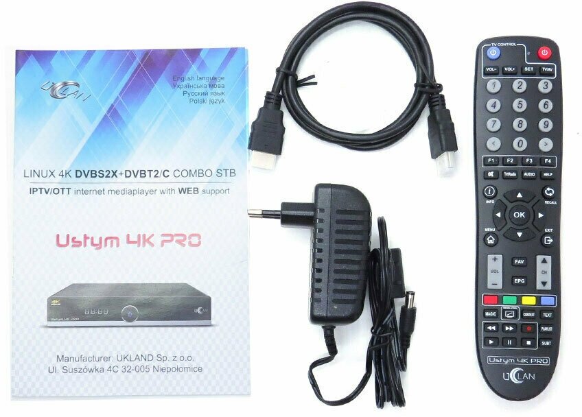 Комбо ресивер uClan Ustym 4K PRO DVB-S2 /T2 Энигма