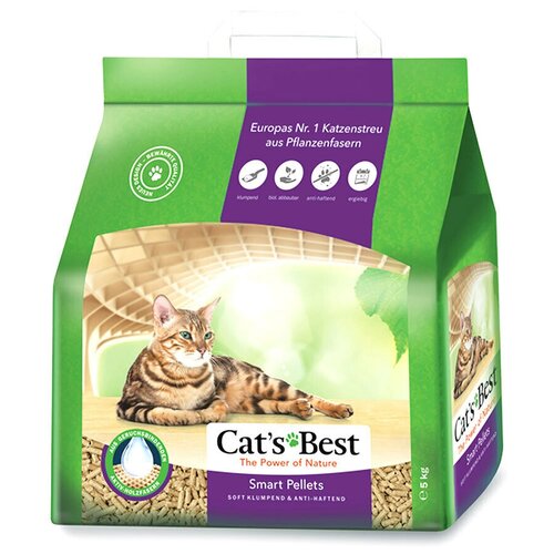 наполнитель cats best smart pellets древесный комкующийся Наполнитель Cat's Best Smart Pellets 10л*5кг, древесный комкующийся