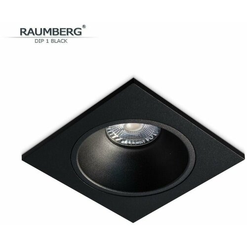 Встраиваемый неповоротный светильник RAUMBERG DIP 1 bk черный под светодиодную лампу GU10